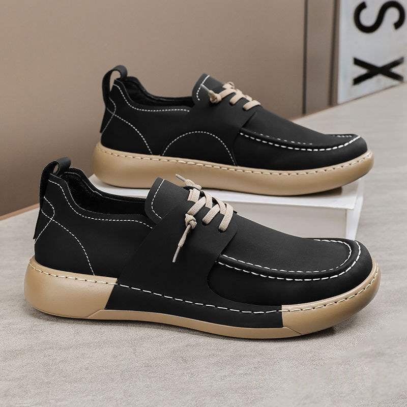 Men's loafers with lightweight sole - leather look