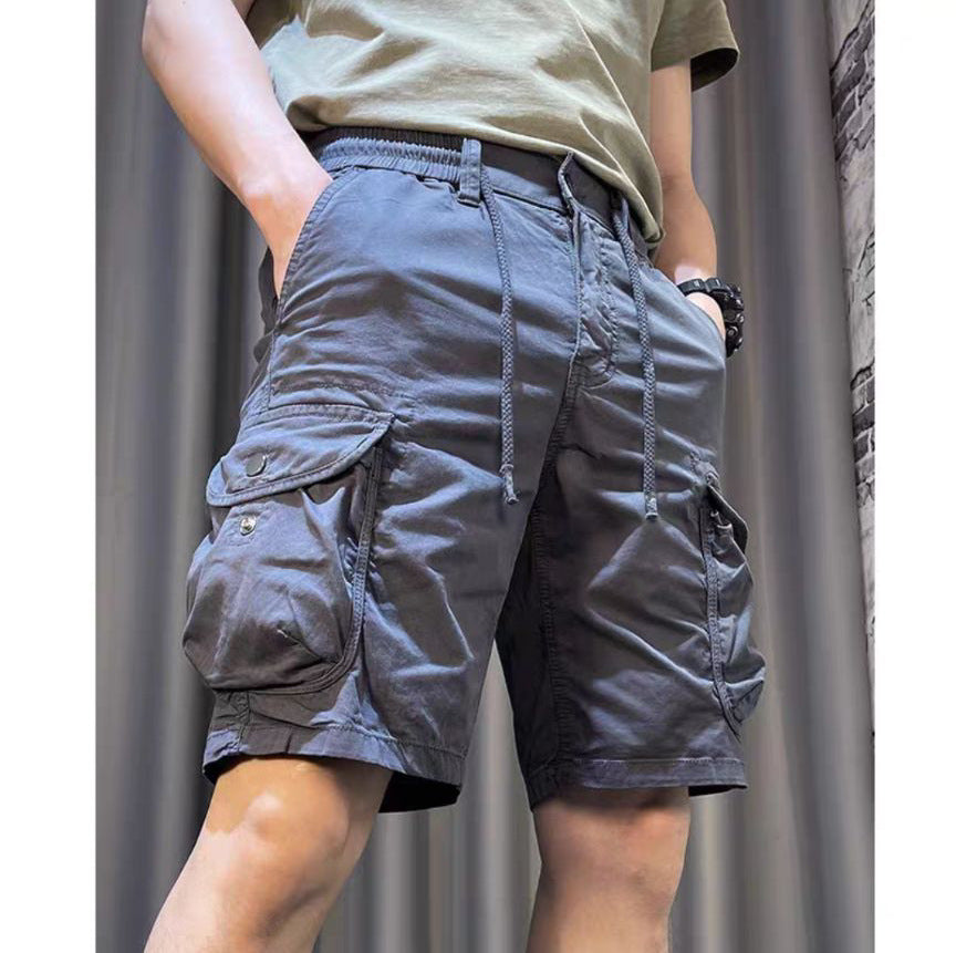 Men's Overalls with Multiple Pockets and Cropped Straight Leg – Casual Utility Style