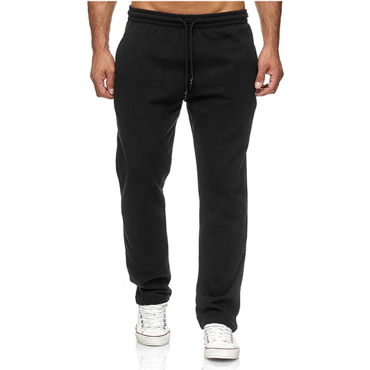 Pantaloni della Tuta Uomo Gamba Dritta Microelastici Foderati in Pile – Comfort Termico