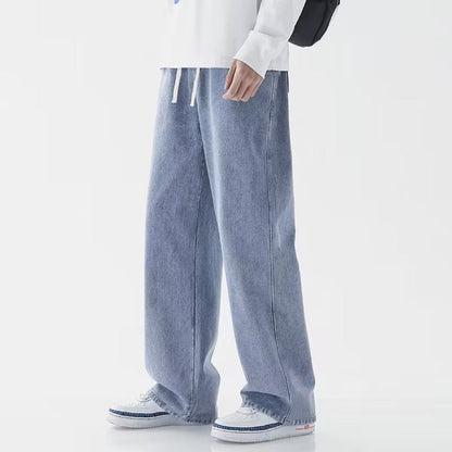 Pantaloni Uomo a Gamba Larga con Vita Media – Vestibilità Ampia