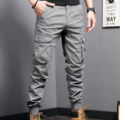 Pantaloni Uomo da Lavoro con Coulisse e Multi-Tasche – Gamba Dritta