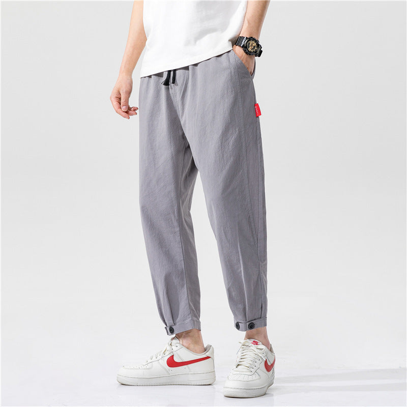 Pantaloni Uomo con Coulisse e Vita Elasticizzata – Gamba Affusolata e Fondo Regolabile