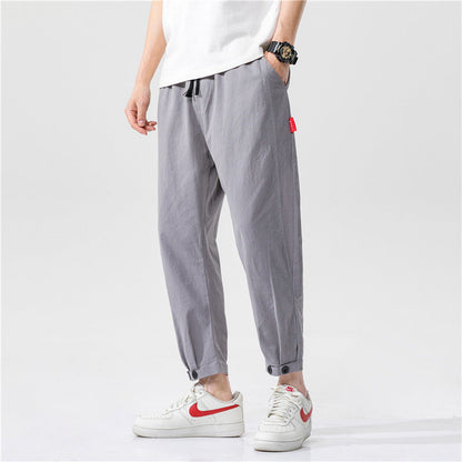 Pantaloni Uomo con Coulisse e Vita Elasticizzata – Gamba Affusolata e Fondo Regolabile