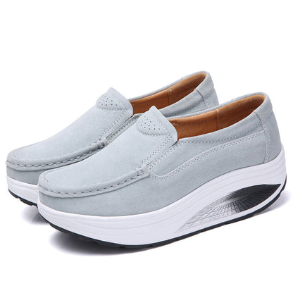 Women's Wedge Platform Shoes with Slip-On Design – Casual Shoes