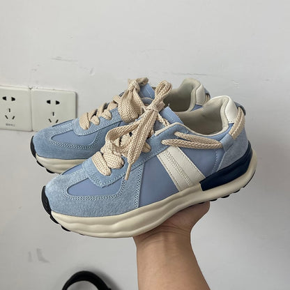 Men's Sports Shoes with Laces, Round Toe, and Low Heel