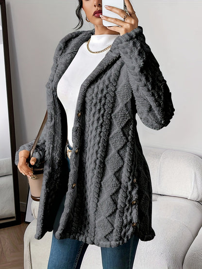Cardigan Donna con Cappuccio Aperto sul Davanti e Vestibilità Morbida – Stile Versatile