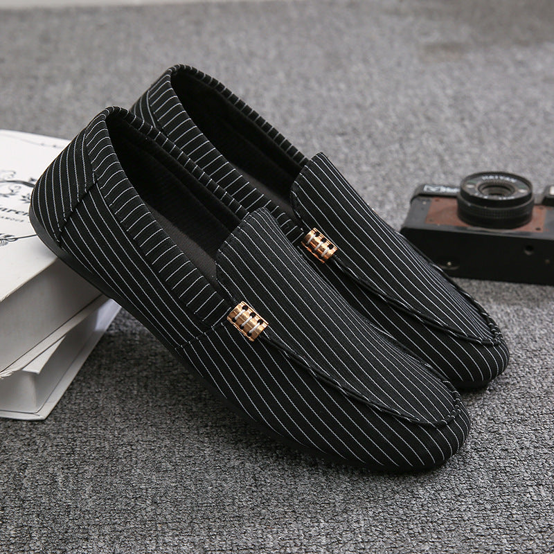 Scarpe Uomo in Tela con Punta Tonda e Suola Leggera