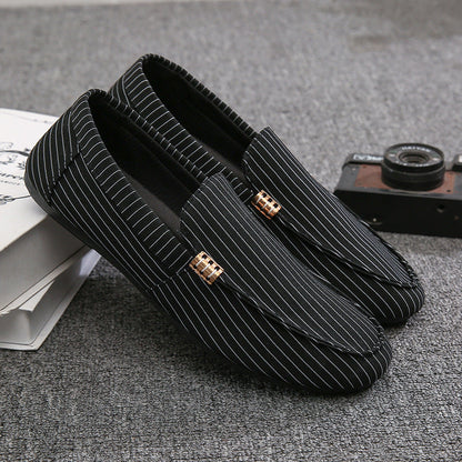 Scarpe Uomo in Tela con Punta Tonda e Suola Leggera