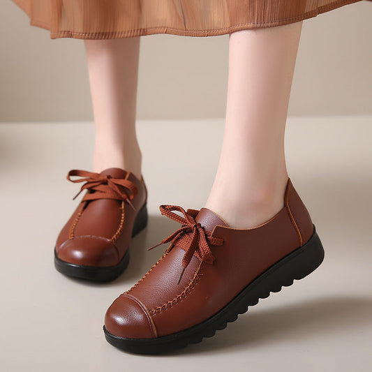 Zapatos de trabajo bajos para mujer, negros, con suela suave y diseño antideslizante