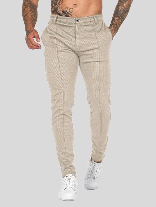 Men's Modern Cut Straight Leg Pants in Khaki Color
