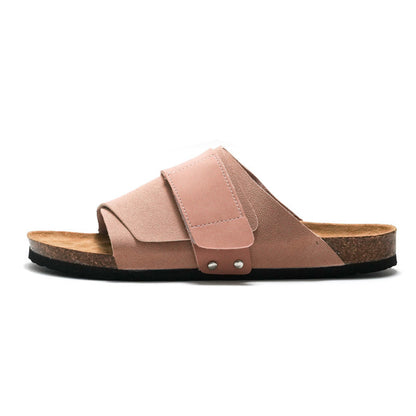 Sandali Unisex Casual con Doppio Cinturino Regolabile e Plantare Effetto Sughero