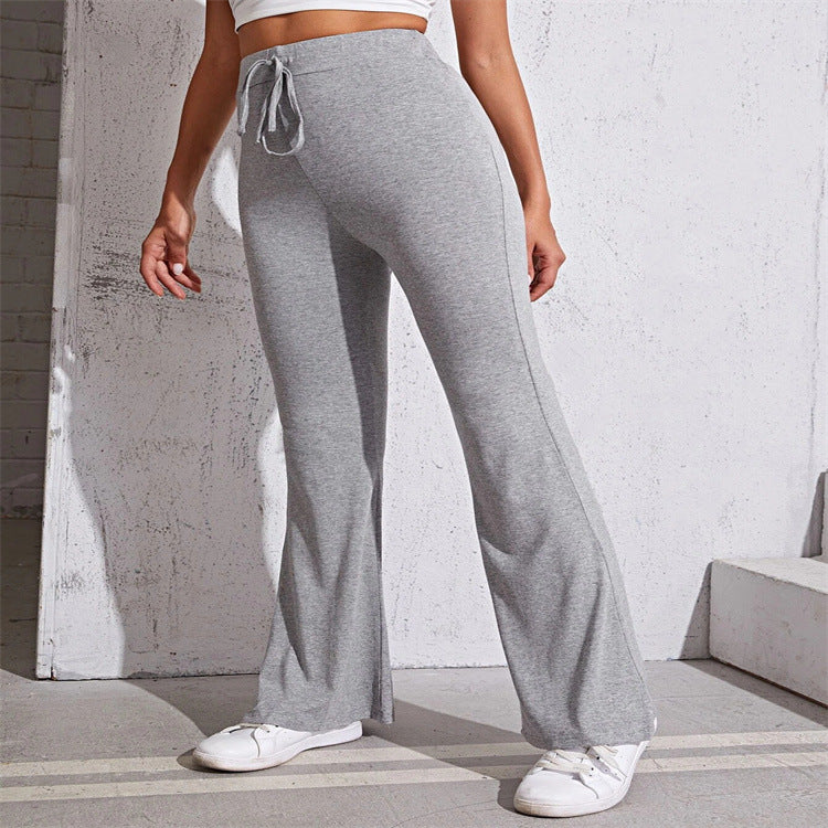 Pantaloni Donna a Vita Alta con Elastico e Gamba Ampia – Stile Pantaloni