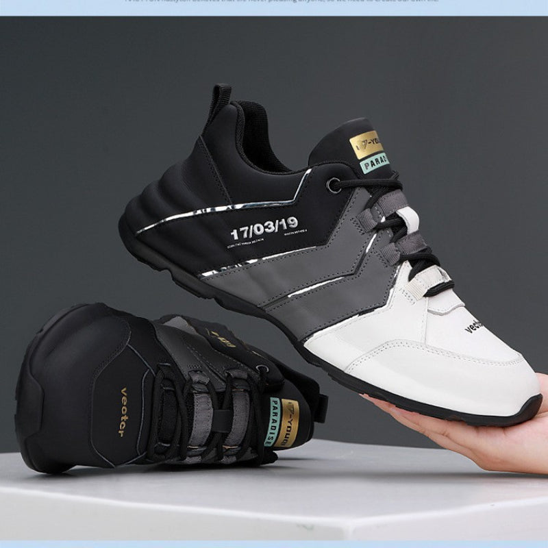 Men's Running Shoes with Laces and Thick Sole
