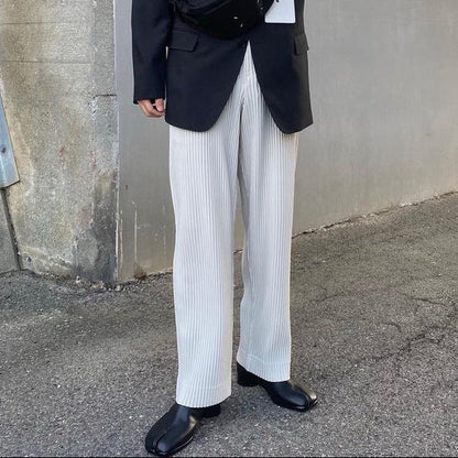 Pantaloni Uomo Gamba Ampia Dritta con Vestibilità Larga e Morbida – Stile Casual