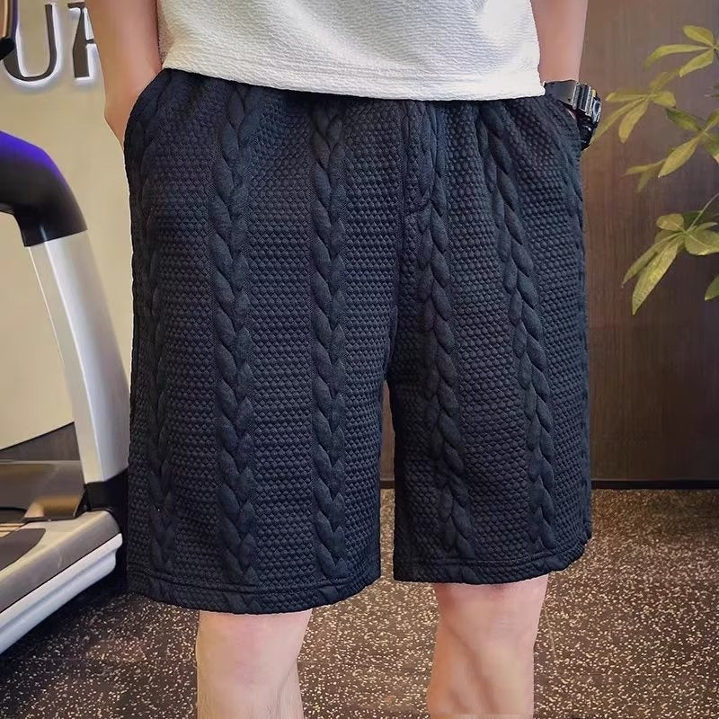 Pantalones cortos para hombre estilo pirata de pierna recta – Ajuste amplio deportivo