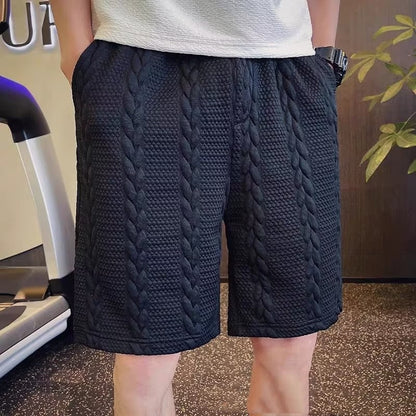 Pantalones cortos para hombre estilo pirata de pierna recta – Ajuste amplio deportivo