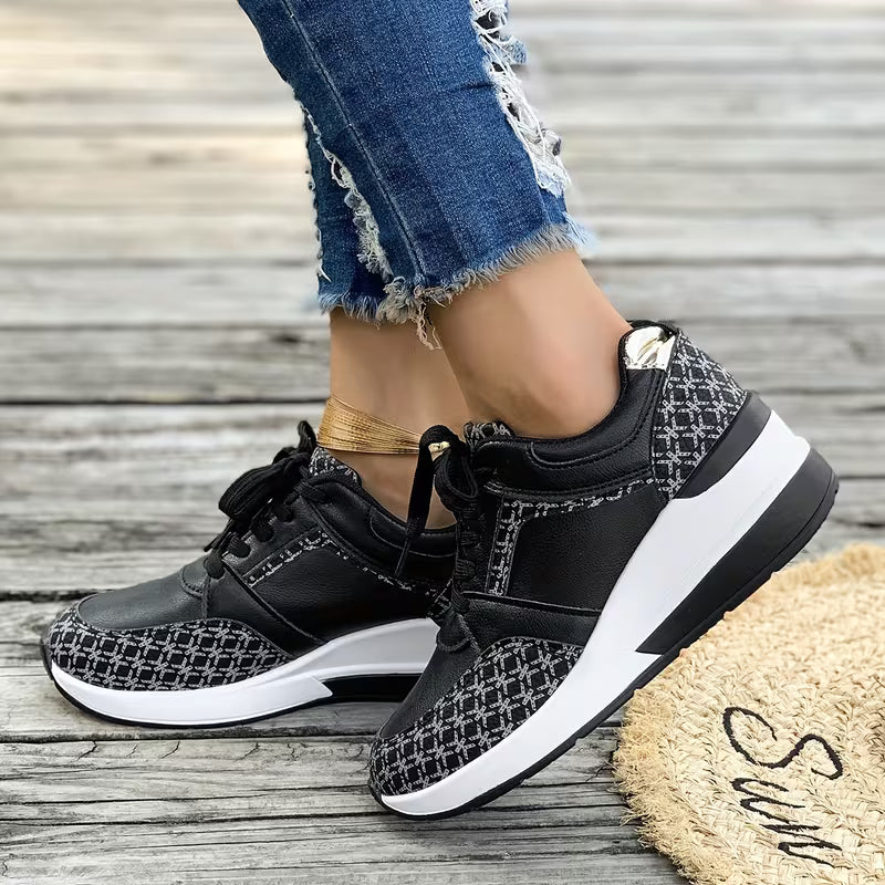 Scarpe Donna Tacco Largo Suola Spessa Supporto Comfort – Scarpe Quotidiane