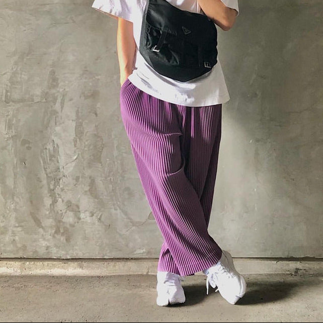 Pantaloni Uomo Gamba Ampia Dritta con Vestibilità Larga e Morbida – Stile Casual
