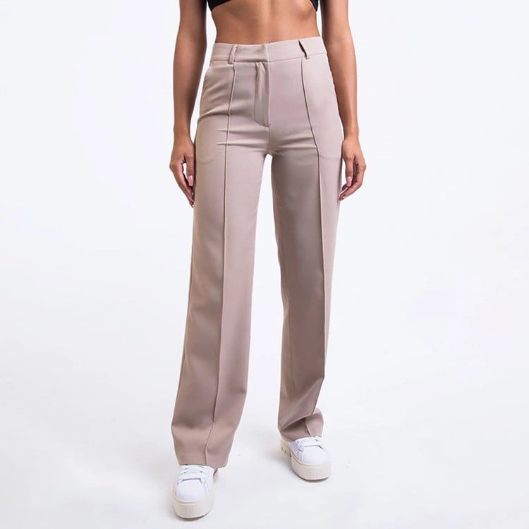 Pantaloni Donna a Vita Alta Gamba Dritta per Ufficio – Stile Classico