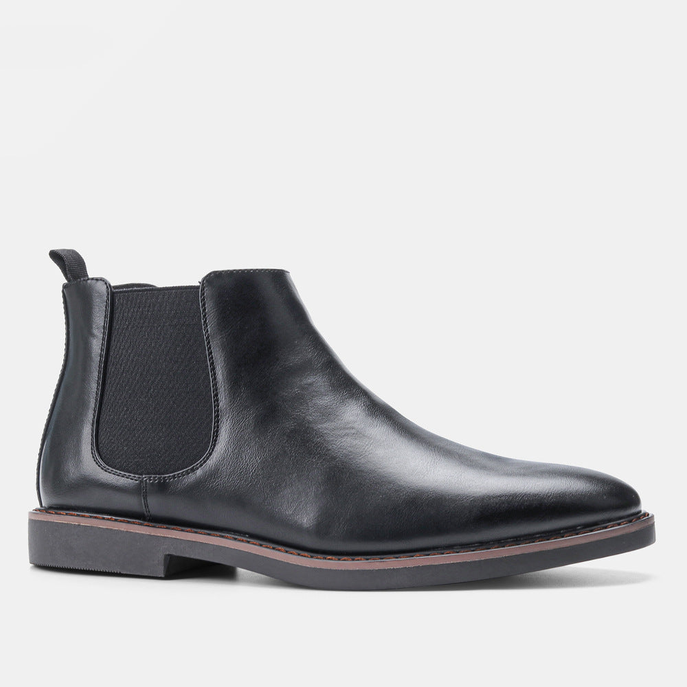 Stivaletti Chelsea da Uomo in Ecopelle con Punta Tonda e Design Slip-On – Suola in Gomma