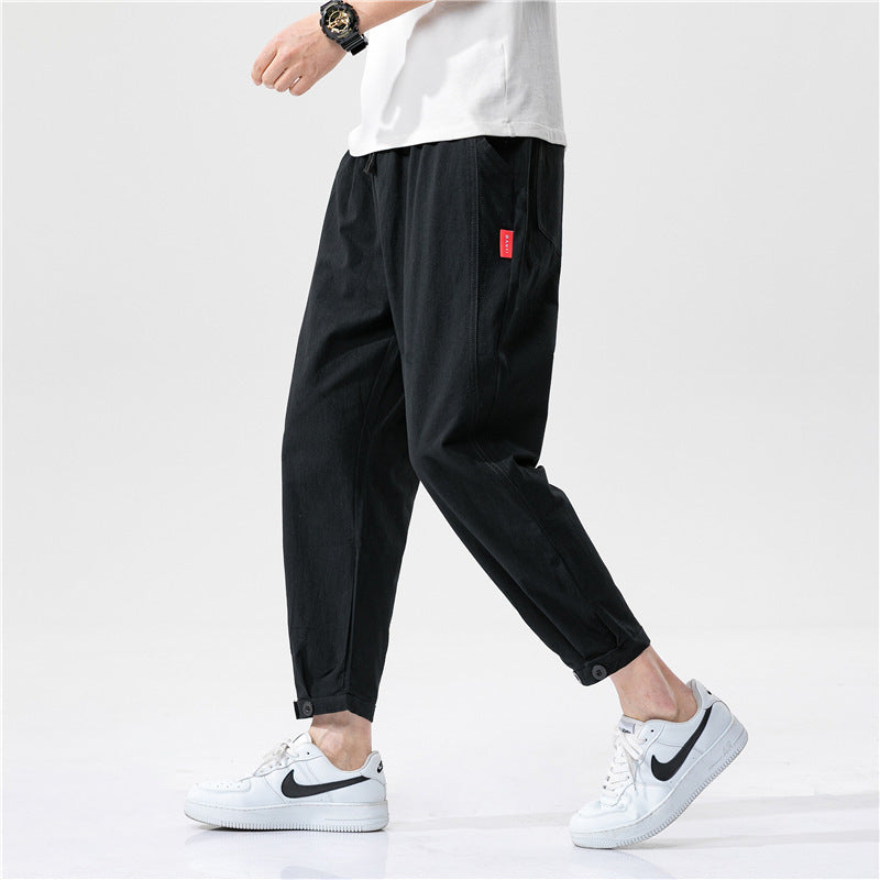 Pantaloni Uomo con Coulisse e Vita Elasticizzata – Gamba Affusolata e Fondo Regolabile