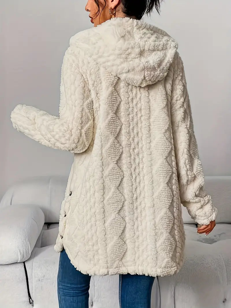 Cardigan Donna con Cappuccio Aperto sul Davanti e Vestibilità Morbida – Stile Versatile