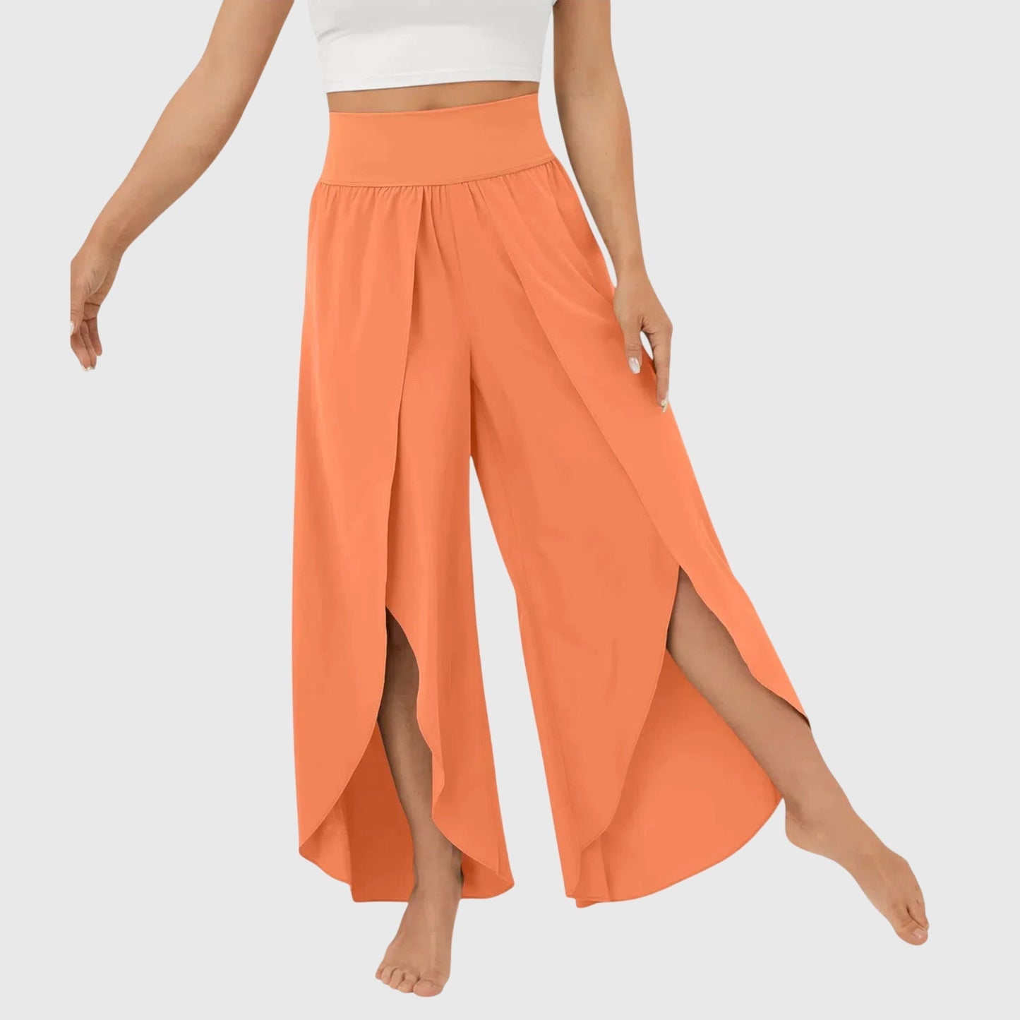 Sommerbukser til kvinder med vide ben, behagelig pasform – let casual stil