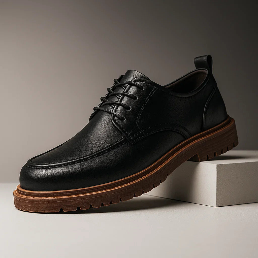Scarpe Derby Uomo con Lacci in Ecopelle e Soletta Imbottita – Stile Elegante Quotidiano