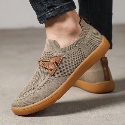 Men's breathable mesh loafers with memory foam insoles
