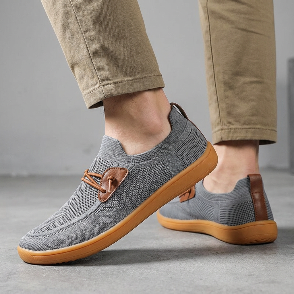 Men's breathable mesh loafers with memory foam insoles
