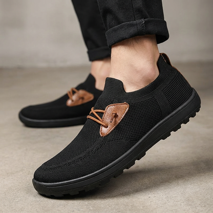 Men's breathable mesh loafers with memory foam insoles