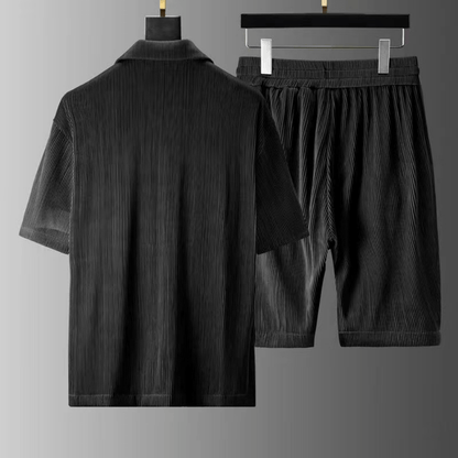 Men's Summer Suit Short Sleeve Shirt and Pants