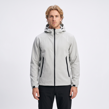 Giacca Softshell con Cappuccio – Foderata in Pile e Idrorepellente