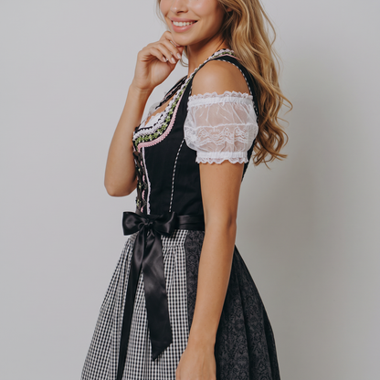 3-piece midi dirndl Bavarian costume for women for Oktoberfest