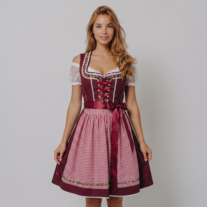 3-piece midi dirndl Bavarian costume for women for Oktoberfest