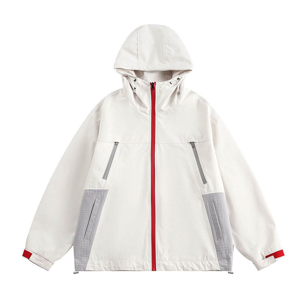 Oversized damejakke med hætte
