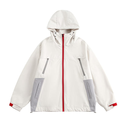 Oversized damejakke med hætte