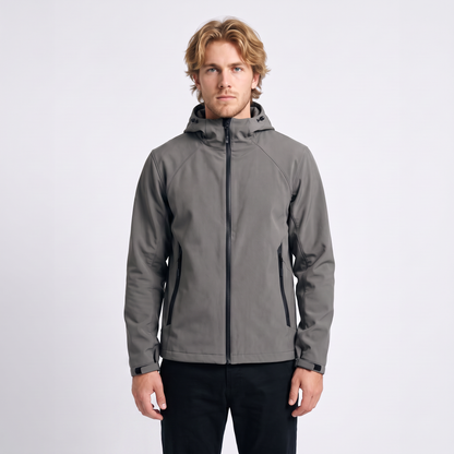 Giacca Softshell con Cappuccio – Foderata in Pile e Idrorepellente