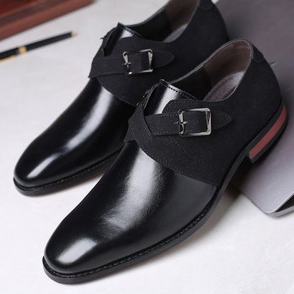 Scarpe Derby Uomo Slip-On con Fibbia, Soletta Imbottita, Suola in Gomma – Eleganti e Comode