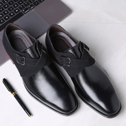 Scarpe Derby Uomo Slip-On con Fibbia, Soletta Imbottita, Suola in Gomma – Eleganti e Comode