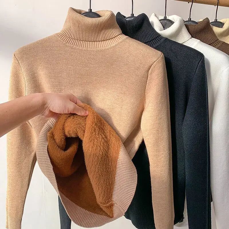 Maglione Donna Collo Alto Elasticizzato con Tessuto Liscio – Stile Quotidiano