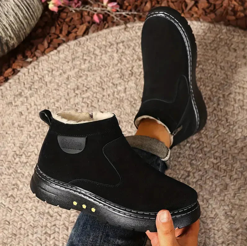 Men's Winter Ankle Boots with Fleece Lining, Cushioned Non-Slip Sole – Comfort and Warmth