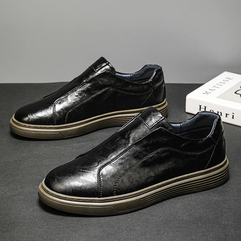 Lave herresneakers slip-on med memory foam og gummisål – daglig komfort