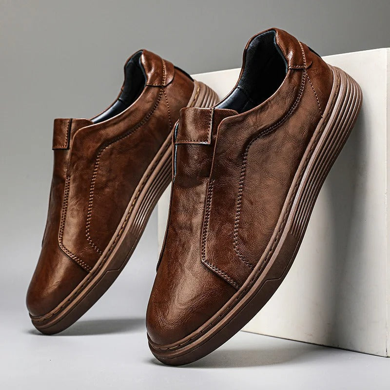 Lave herresneakers slip-on med memory foam og gummisål – daglig komfort