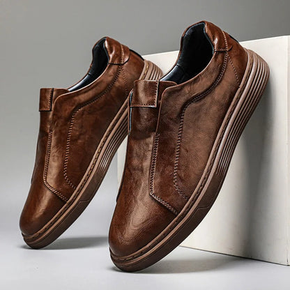 Lave herresneakers slip-on med memory foam og gummisål – daglig komfort