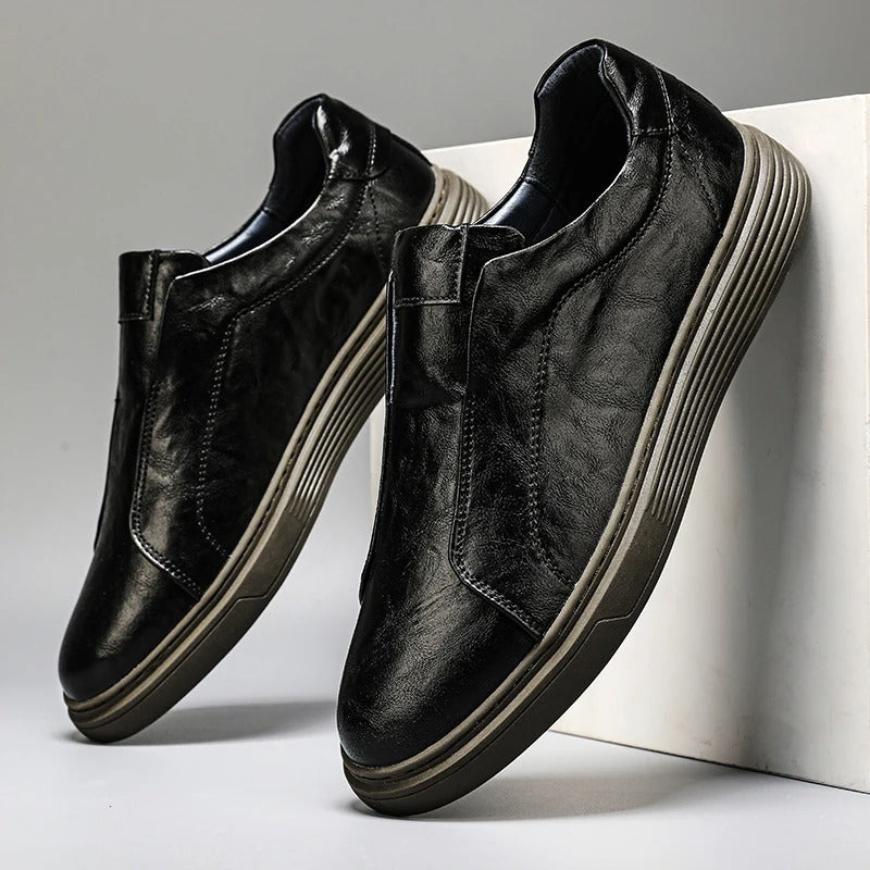 Lave herresneakers slip-on med memory foam og gummisål – daglig komfort
