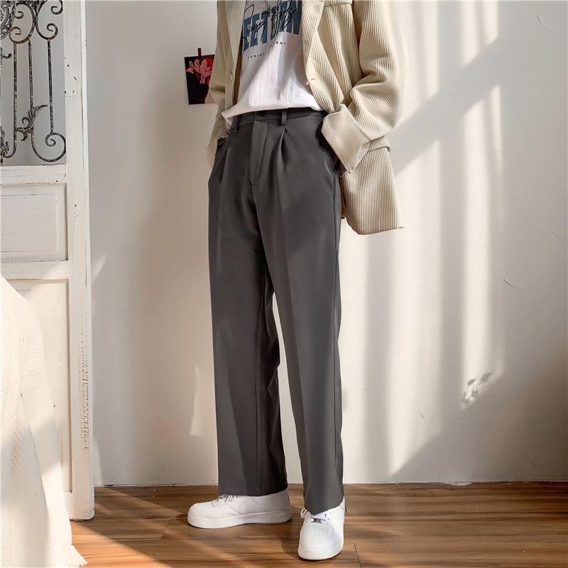 Pantaloni Uomo Eleganti a Gamba Dritta – Taglio Sartoriale e Linea Strutturata