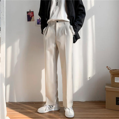 Pantaloni Uomo Eleganti a Gamba Dritta – Taglio Sartoriale e Linea Strutturata