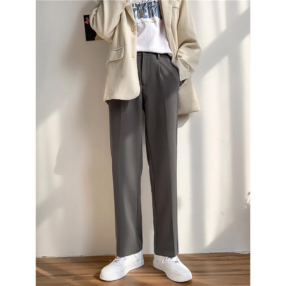 Pantaloni Uomo Eleganti a Gamba Dritta – Taglio Sartoriale e Linea Strutturata