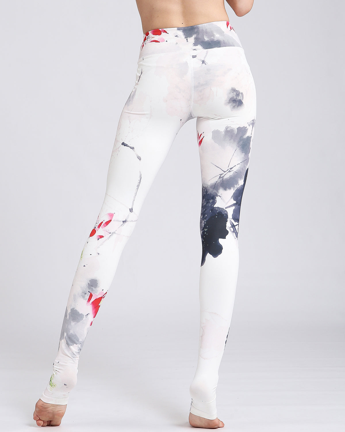 Leggings Donna a Vita Alta con Stampa Floreale – Stile Sportivo e Casual